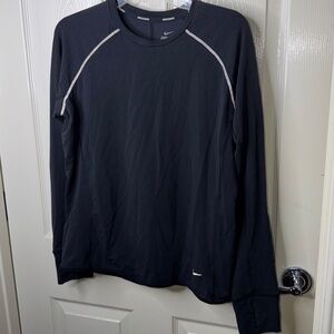 Nike Dark Long Sleeve Top with White Accents